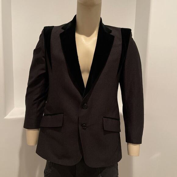 Victor Clothing Bronson Men’s Blazer Sport Coat Jacket Black 2 Buttons Vintage